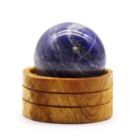 Sphère en cristal de gemme 50 mm - Lapis afghan avec support