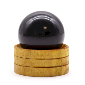 Sphère en cristal de gemme 50 mm - Tourmaline avec support