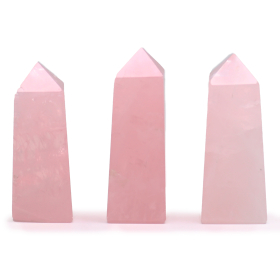 Pointes Obélisques en Gemme env. 5 cm – Quartz Rose
