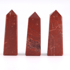 Pointes Obélisques en Gemme env. 5 cm – Jaspe Rouge