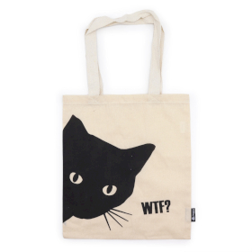 10x Sac en tissu Iconic Tote Bag - Chat Noir - Coton naturel