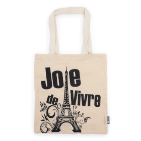10x Sac en tissu Iconic Tote Bag - Joie de Vivre - Coton naturel