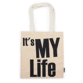 10x Sac en tissu Iconic Tote Bag - C’EST MA VIE - Coton naturel