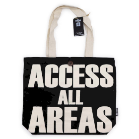 Sac en tissu Iconic Tote Bag - ACCÈS TOUTES ZONES - Noir coton naturel