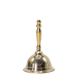 6x Petite Clochette d’Autel en Laiton – Fleur de Vie