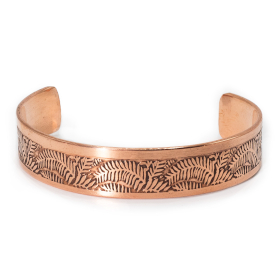 6x Bracelets cuivre massif gravés d’affirmations (assortiment varié)