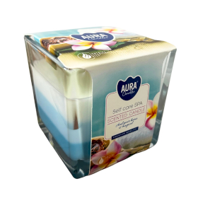 6x Bougies en pot arc-en-ciel – Spa bien-être