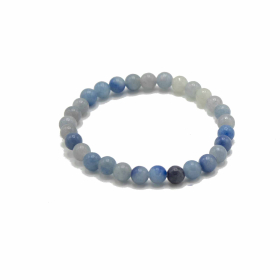 4x Bracelet de Manifestation en Gemmes - Agate Dentelle Bleue - Indépendance