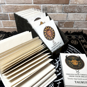 12x Set carnets style tibétain Signes Astro -En présentoir