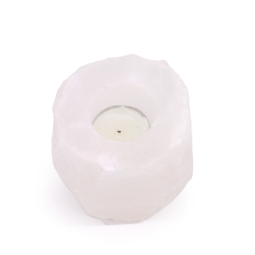 4x Porte-bougie en Sel de l\'Himalaya - Cristal de Roche 600-800g