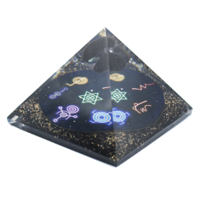 Pyramide d\'orgonite - Reiki de minuit - 90 mm