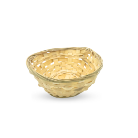 10x Paniers ronds en bambou – 17x6 cm