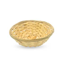 10x Paniers ronds en bambou – 20x7 cm