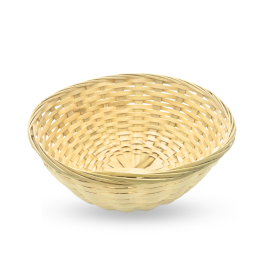 10x Paniers ronds en bambou – 23x8 cm