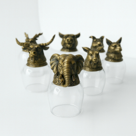 6x Verres (100 ml) – Créatures Mystiques – Bronze Antique