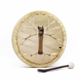 Esprit du Dragon - Tambour Chaman & Baguette - Accordable - 40 cm