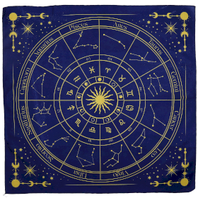 Tapis de Tirage tarot – Zodiaque (75x75 cm)