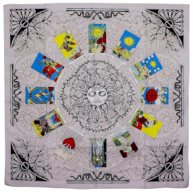 Tapis de Tirage tarot – Soleil (75x75 cm)