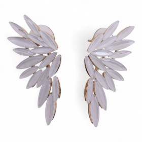 Boucles d’Oreilles Ailes d’Ange – Perle en Verre