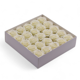 25x Fleur de Savon - Rose Romantique - Ivoire