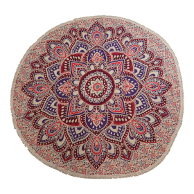 Grande tenture ronde mandala (180 cm) – Rose & Violet