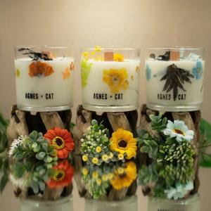 Fournisseur de Bougies Botaniques – Cire Végétale & Fleurs Naturelles Par AW Artisan