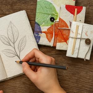 Fournisseur Carnets en Papier Lokta naturel faits main Par Aw Artisan France