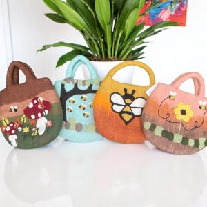 Panier en Feutre Artisanaux du Népal 