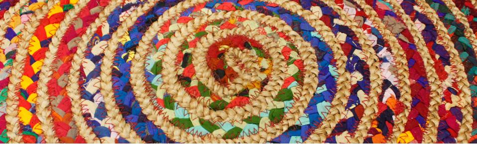 Tapis rond tressé de vente en gros