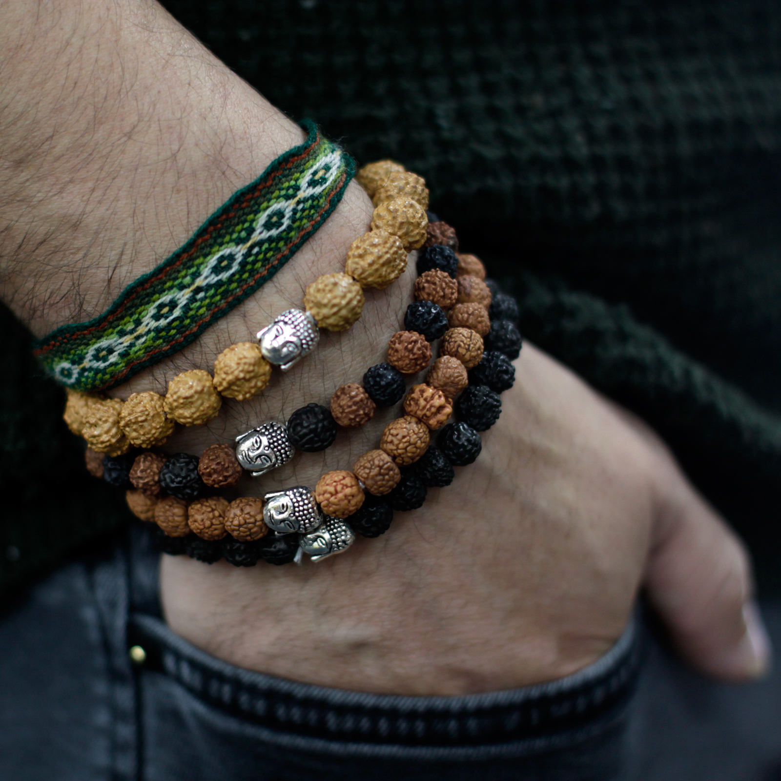 Gamme grossiste de bracelets bouddha en perle de bois