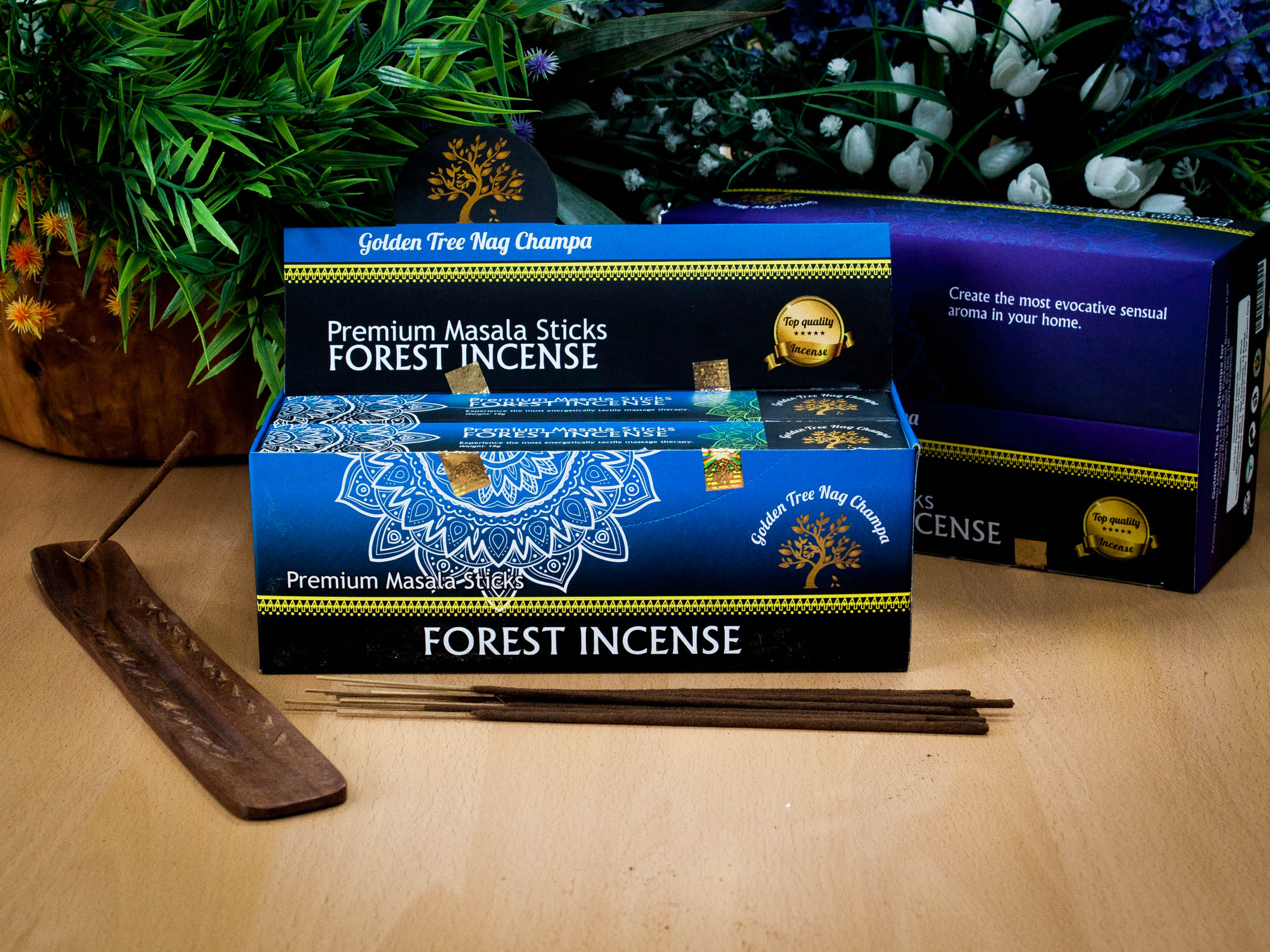 Bâtonnets d'encens Nag Champa 'Golden Tree' - AWArtisan France