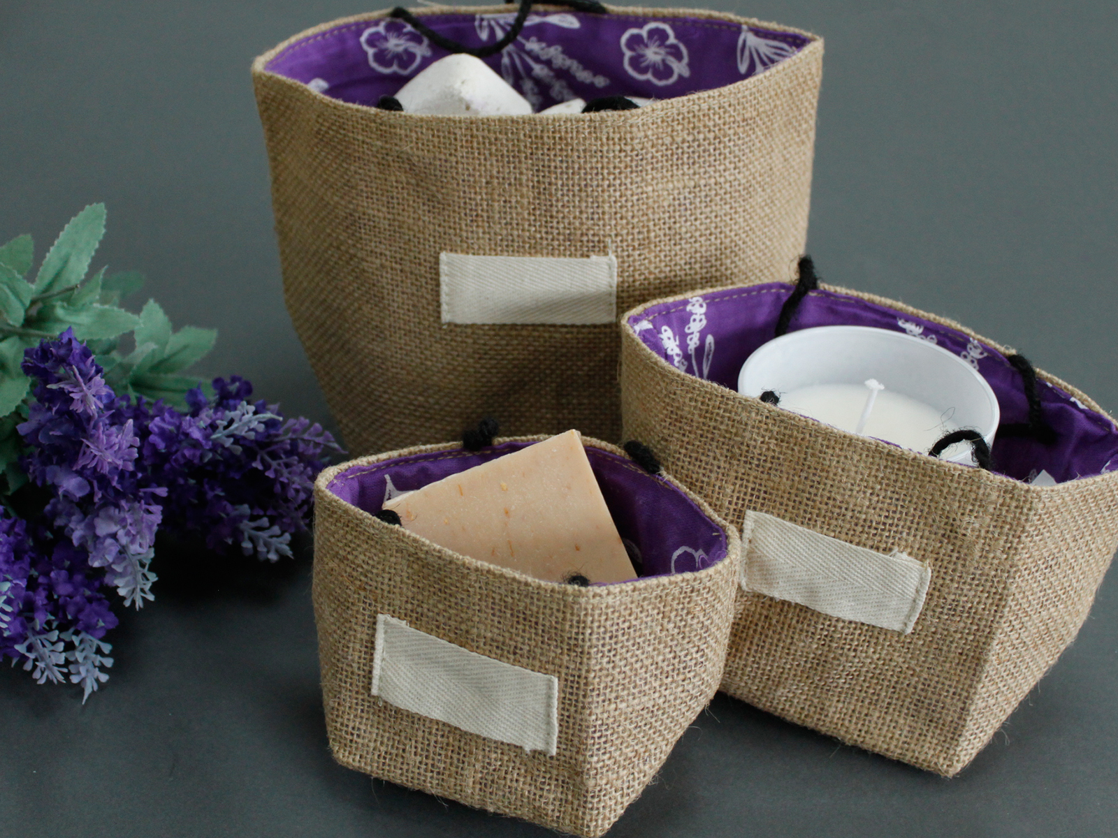 Paniers en Jute Naturelle et Coton