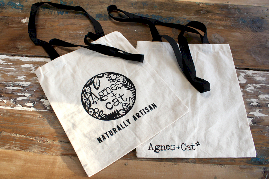 Vente en gros de sac coton imprimé Agnes+Cat