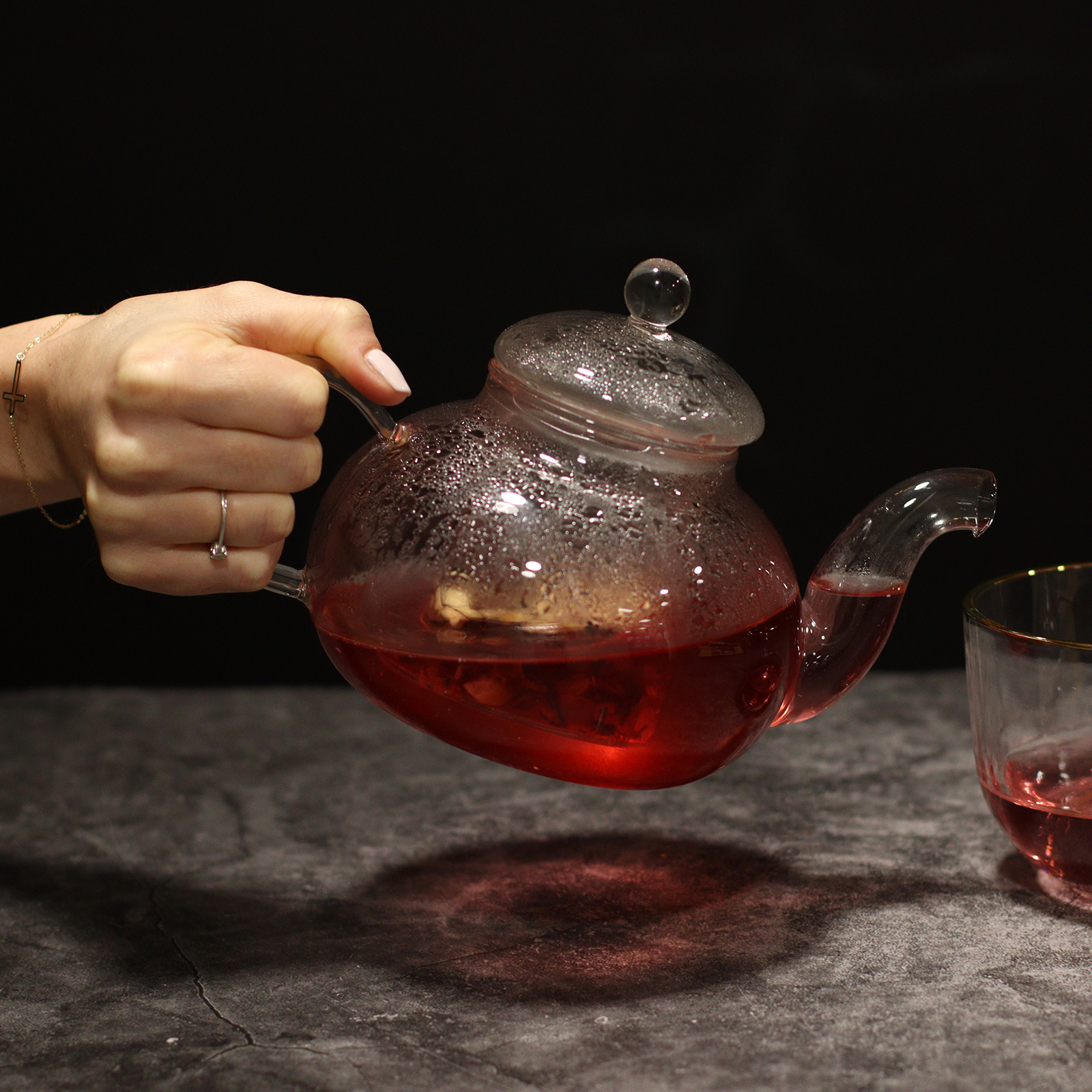 théière en verre avec filtre d'infusion de vente en gros
