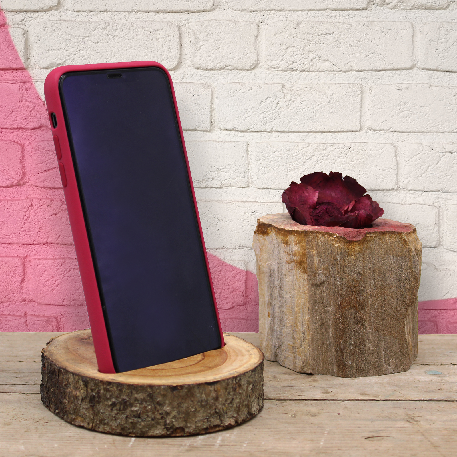 Support pour téléphone en bois de gamal vente en gros AW Artisan France