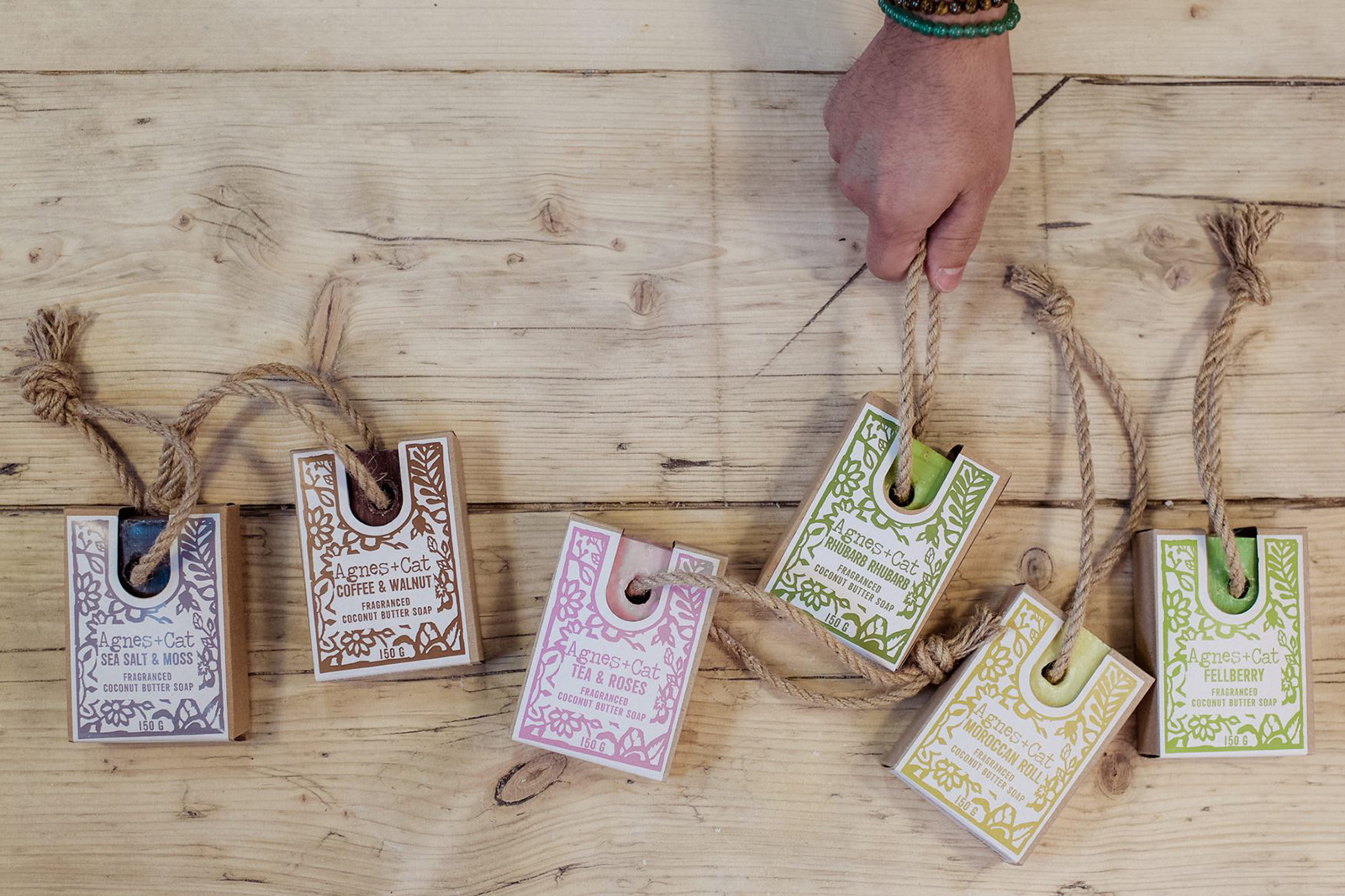 Vente en gros de savon en tranche avec cordelette