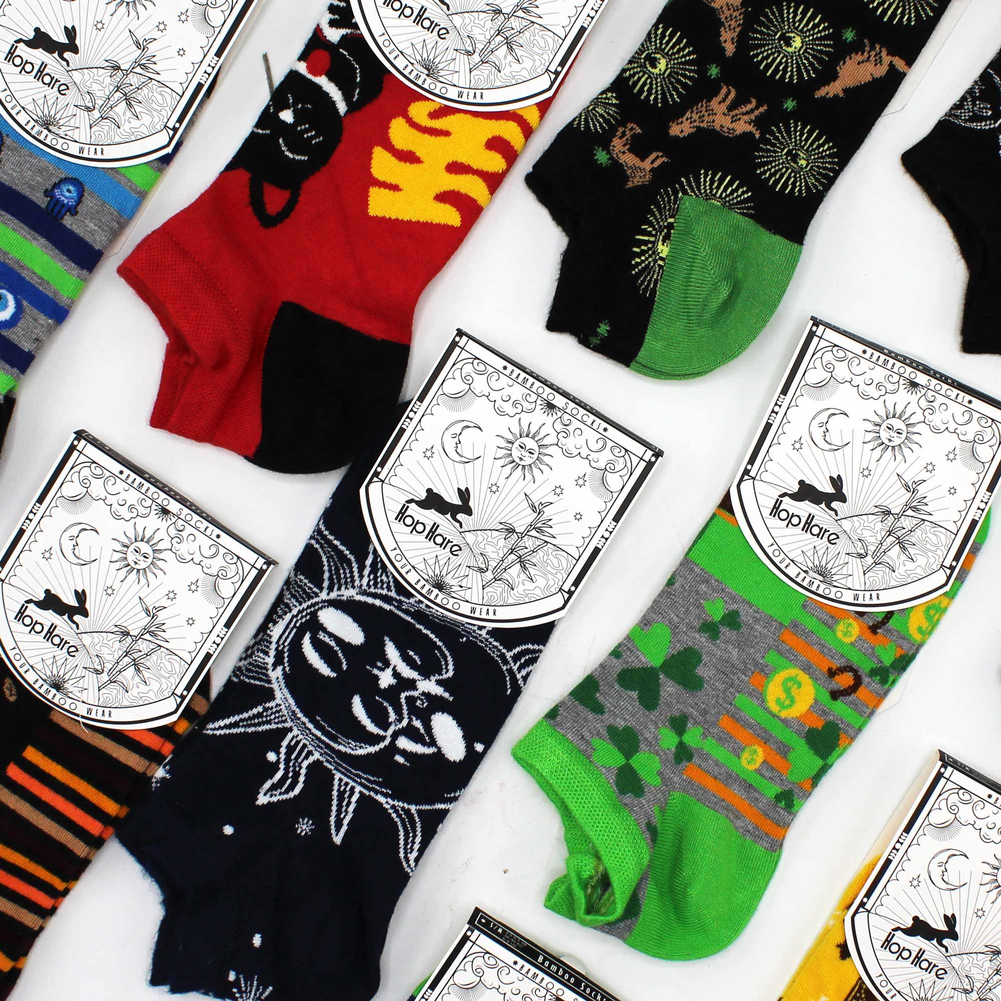 Vente grossiste de chaussettes basses ésotériques en bambous