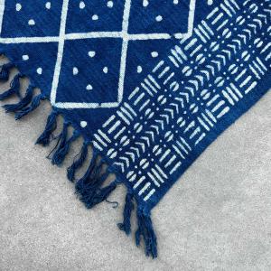 AW Artisan France est votre grossiste en plaid indigo en coton