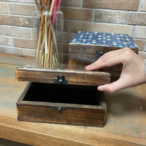 Game grossiste de boîte en bois émaillée en céramique