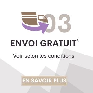 Envoi gratuit pour à partir de 150€ HT