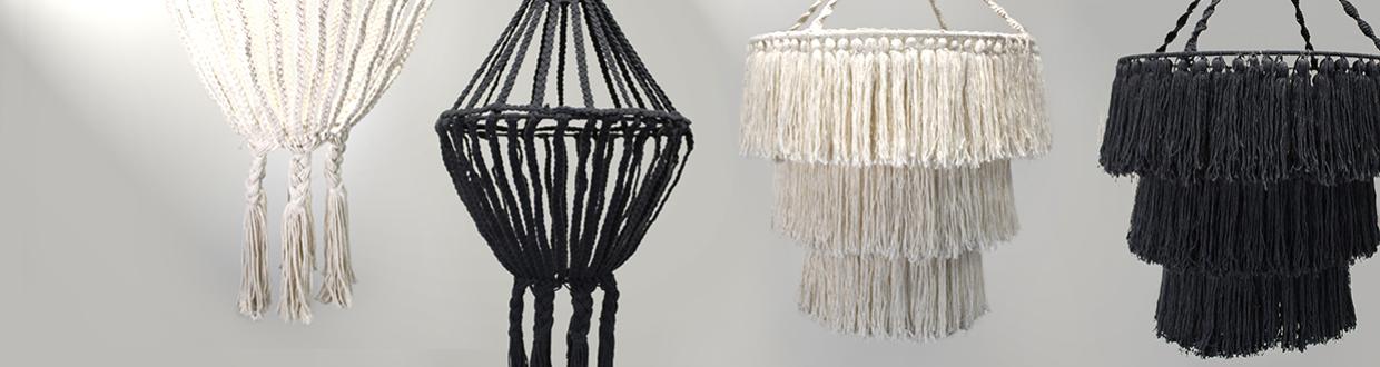 Grossiste de lustre en macramé