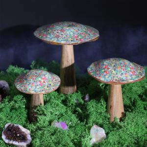 Grossiste champignon en bois décoration