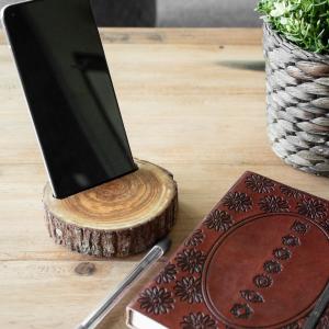 grossiste Support pour téléphone en bois naturel