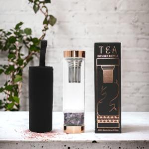 Grossiste Bouteille infuseur à thé en verre avec gemmes