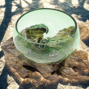 Vente en gros verre recyclé souffé sur bois AW Artisan France