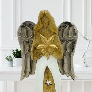Grossiste décoration anges en bois artisanaux