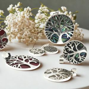 Pendentifs & Boucles d'Oreilles artisanales Arbre de la vie - AWArtisan France