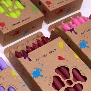 Vente en gros de bougie de diner colorées - AW Artisan France grossiste bougies
