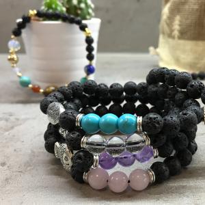 Bracelets en Pierre de Lave par AW Artisan France