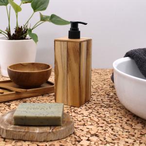 Vente en gros de distributeurs de savon liquide en bois naturel
